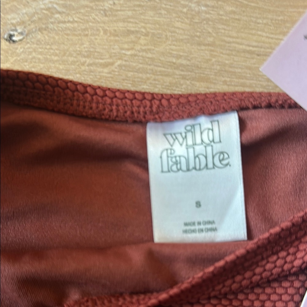 Rust Textured Bikini Bottom - Picture 3 of 4